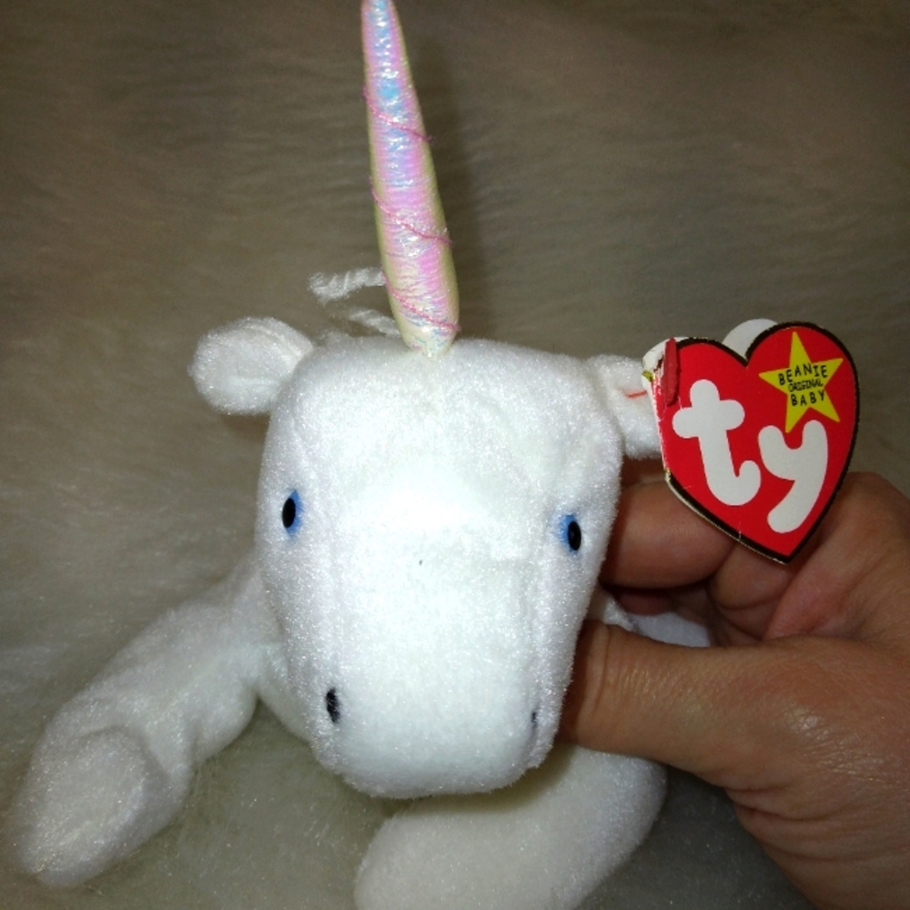 Ty Beanie Baby,  1994 Mystic Unicorn, eat tag and seam tag intact